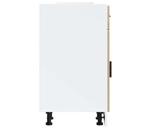 Mueble bajo de cocina porto alto brillo blanco