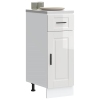 Mueble bajo de cocina porto alto brillo blanco