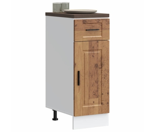 Mueble bajo de cocina porto madera vieja madera reconstituida