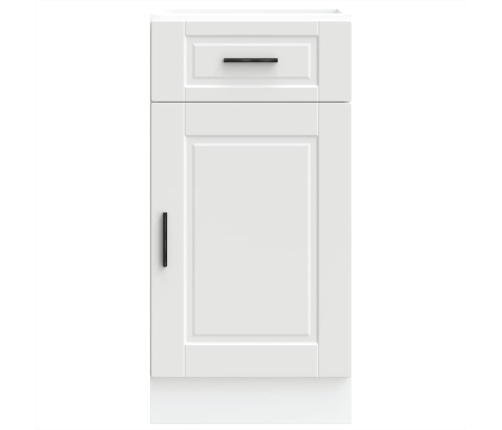 Mueble bajo de cocina Porto madera contrachapada blanca