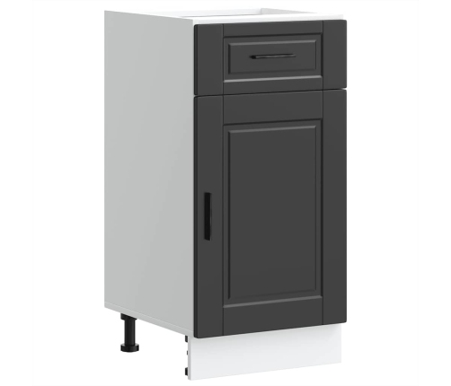 Mueble bajo de cocina Porto madera contrachapada negro