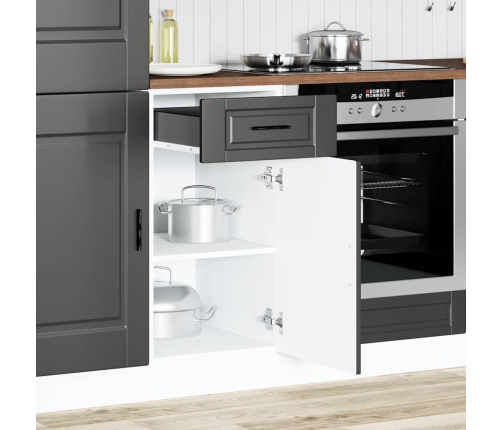 Mueble bajo de cocina Porto madera contrachapada negro