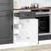 Mueble bajo de cocina Porto madera contrachapada negro