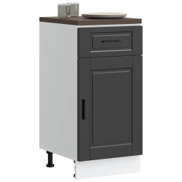 Mueble bajo de cocina Porto madera contrachapada negro