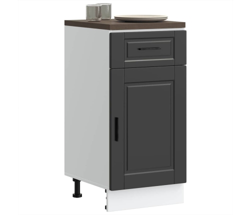 Mueble bajo de cocina Porto madera contrachapada negro