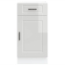 Mueble bajo de cocina porto alto brillo blanco