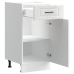 Mueble bajo de cocina porto alto brillo blanco