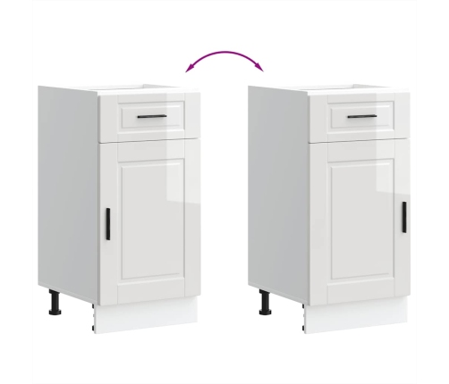 Mueble bajo de cocina porto alto brillo blanco