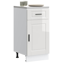 Mueble bajo de cocina porto alto brillo blanco