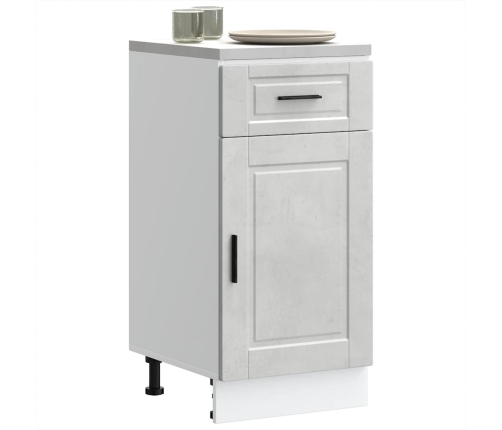 Mueble bajo de cocina porto gris cemento madera reconstituida