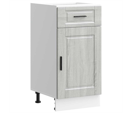 Mueble bajo de cocina porto gris sonoma madera reconstituida