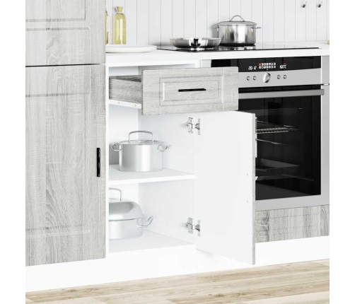 Mueble bajo de cocina porto gris sonoma madera reconstituida