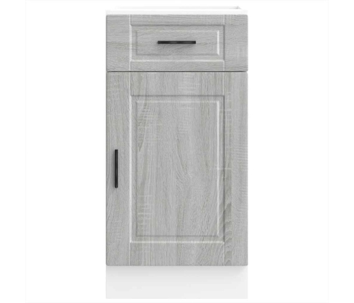 Mueble bajo de cocina porto gris sonoma madera reconstituida