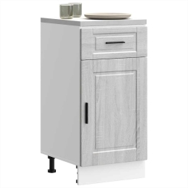 Mueble bajo de cocina porto gris sonoma madera reconstituida