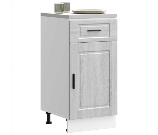 Mueble bajo de cocina porto gris sonoma madera reconstituida