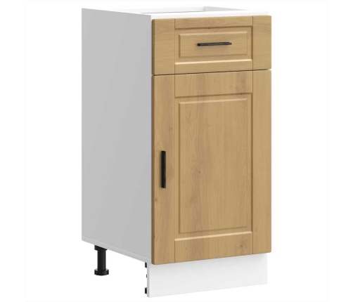 Mueble bajo de cocina porto roble artesano madera reconstituida