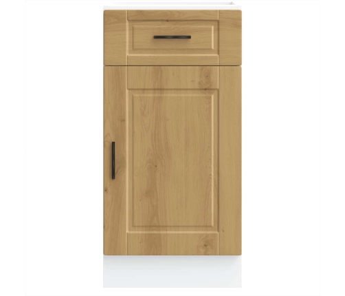 Mueble bajo de cocina porto roble artesano madera reconstituida