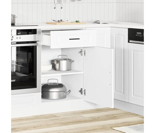 Mueble bajo de cocina Porto madera contrachapada blanca