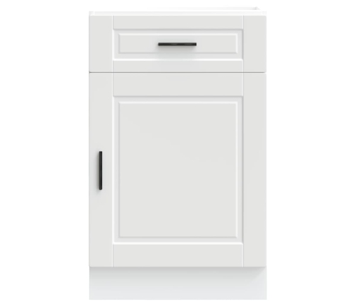 Mueble bajo de cocina Porto madera contrachapada blanca