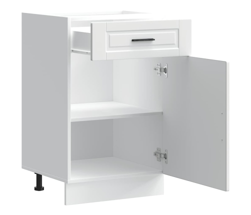 Mueble bajo de cocina Porto madera contrachapada blanca