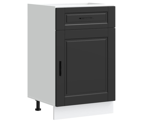 Mueble bajo de cocina Porto madera contrachapada negro