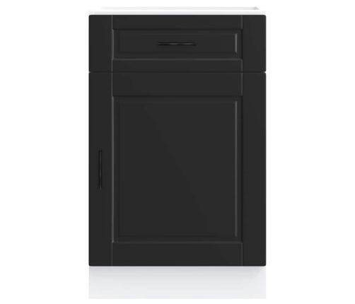 Mueble bajo de cocina Porto madera contrachapada negro