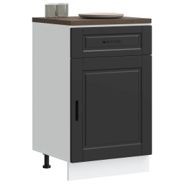 Mueble bajo de cocina Porto madera contrachapada negro