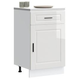 Mueble bajo de cocina porto alto brillo blanco