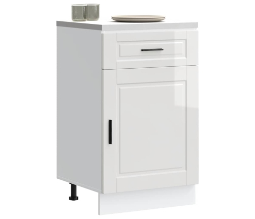 Mueble bajo de cocina porto alto brillo blanco