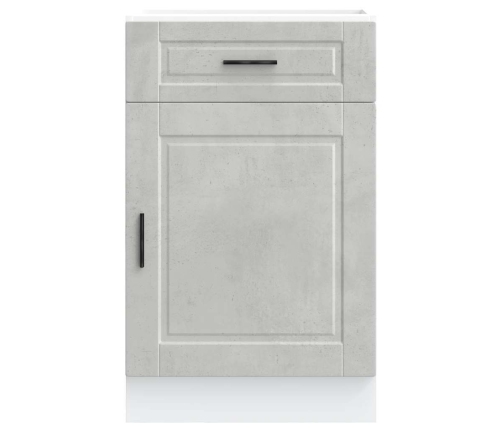 Mueble bajo de cocina porto gris cemento madera reconstituida