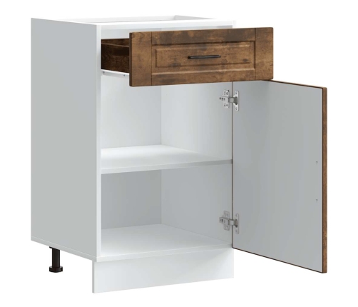 Mueble bajo de cocina porto roble ahumado madera reconstituida