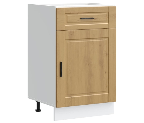Mueble bajo de cocina porto roble artesano madera reconstituida