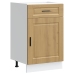 Mueble bajo de cocina porto roble artesano madera reconstituida