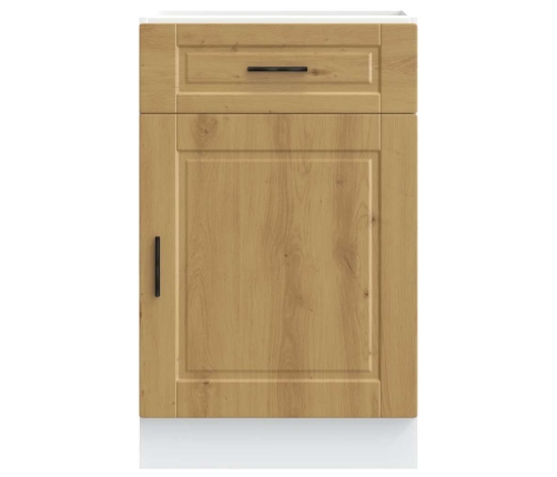 Mueble bajo de cocina porto roble artesano madera reconstituida