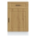 Mueble bajo de cocina porto roble artesano madera reconstituida