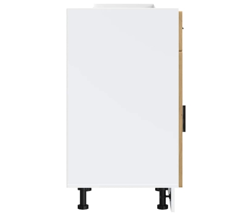 Mueble bajo de cocina porto roble artesano madera reconstituida