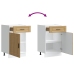 Mueble bajo de cocina porto roble artesano madera reconstituida