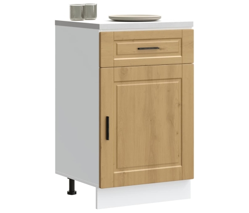 Mueble bajo de cocina porto roble artesano madera reconstituida