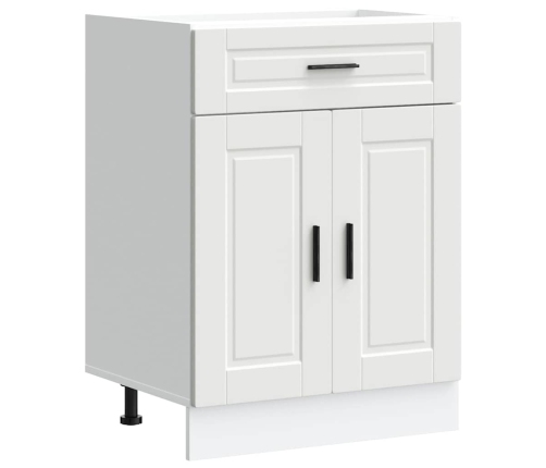 Mueble bajo de cocina Porto madera contrachapada blanca