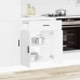 Mueble bajo de cocina Porto madera contrachapada blanca