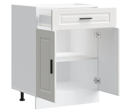 Mueble bajo de cocina Porto madera contrachapada blanca