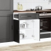 Mueble bajo de cocina Porto madera contrachapada negro