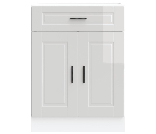 Mueble bajo de cocina porto alto brillo blanco