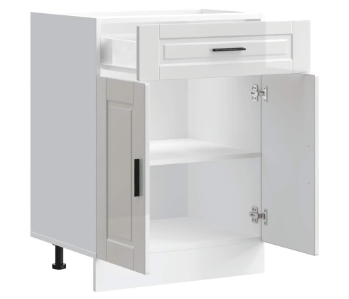 Mueble bajo de cocina porto alto brillo blanco