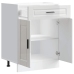 Mueble bajo de cocina porto alto brillo blanco