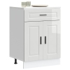 Mueble bajo de cocina porto alto brillo blanco