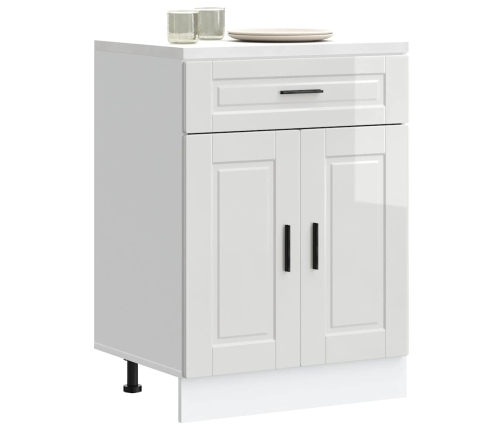 Mueble bajo de cocina porto alto brillo blanco