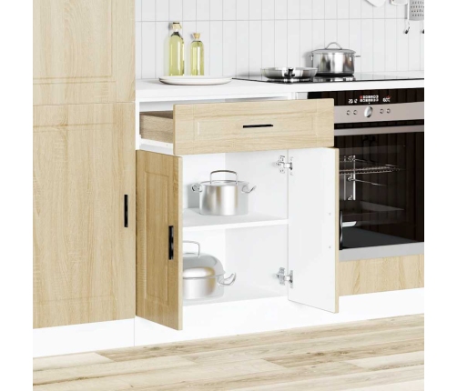 Mueble bajo de cocina porto roble sonoma madera reconstituida