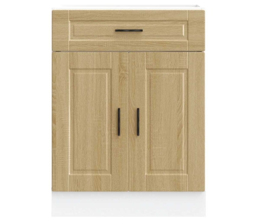 Mueble bajo de cocina porto roble sonoma madera reconstituida