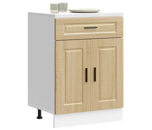 Mueble bajo de cocina porto roble sonoma madera reconstituida